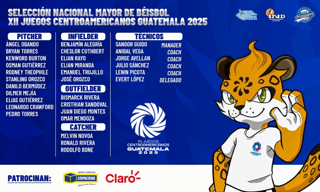Roster Nicaragua Juegos Centroamericanos 2025